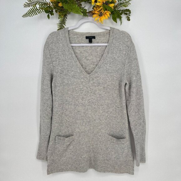 J. Crew Small Wool Alpaca Nylon Blend Sweater Cozy Classic Fall Winter Minimal - Picture 1 of 8